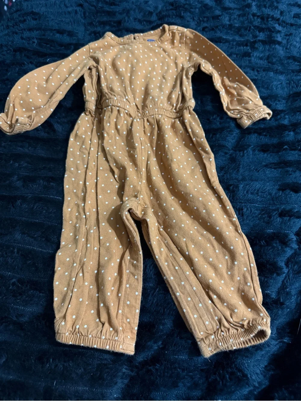 Old Navy Tan Polka Dot Jumpsuit